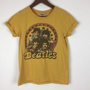 Junk food Beatles basic t-shirt - yellow - small